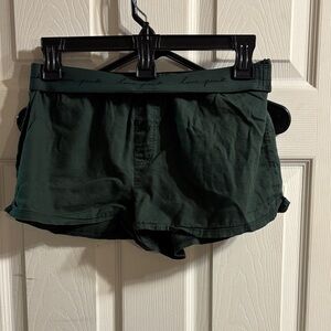 PINK Victoria's Secret Dark Green Lounge Shorts